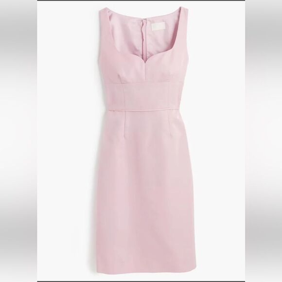 J.Crew Mae Dress Classic Faille Ligh Pink Sleeveless Sz 6 NWT - Picture 1 of 17